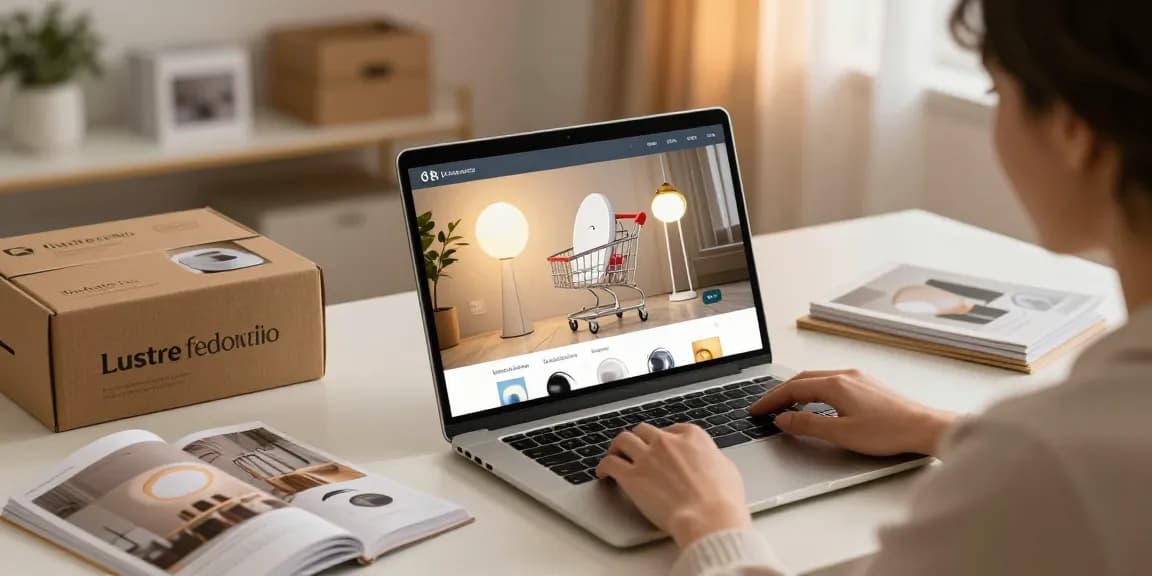 Lustre led products showcased in an online shopping experience, featuring buyer's guide for the best e-commerce deals.