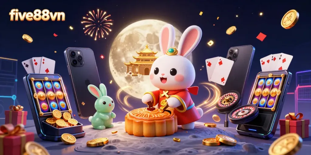 Engage with five88vn by winning big in an animated casino scene with vibrant gaming elements.