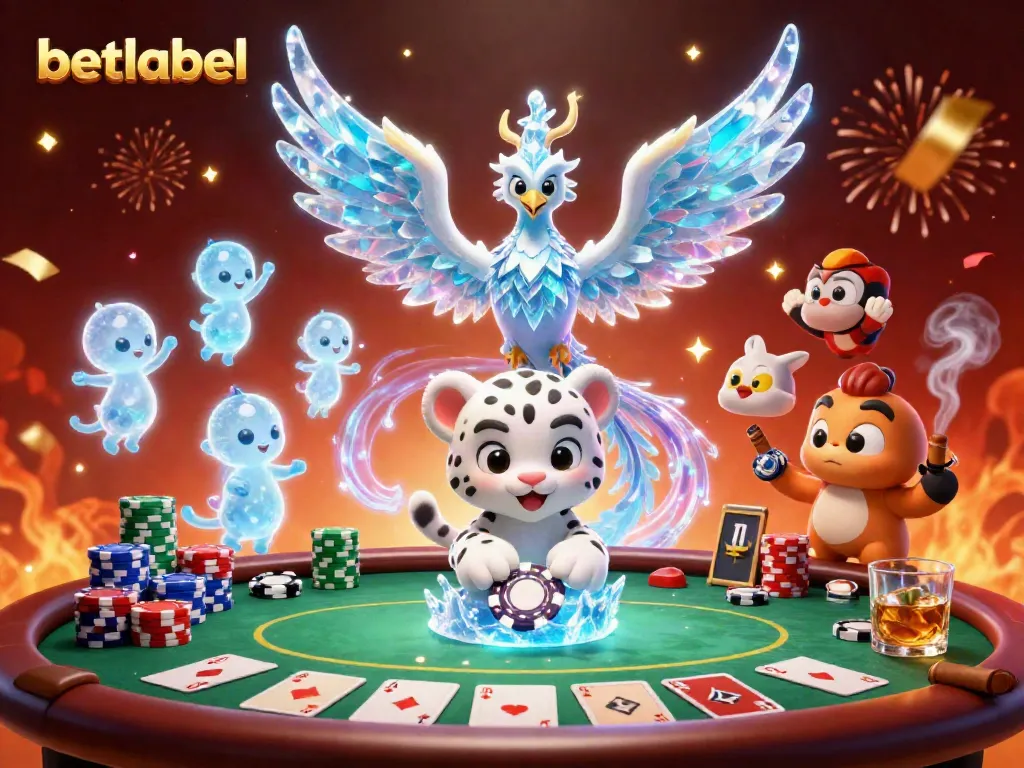 betlabel players enjoy a fantastic poker scene with magical elements and vibrant colors