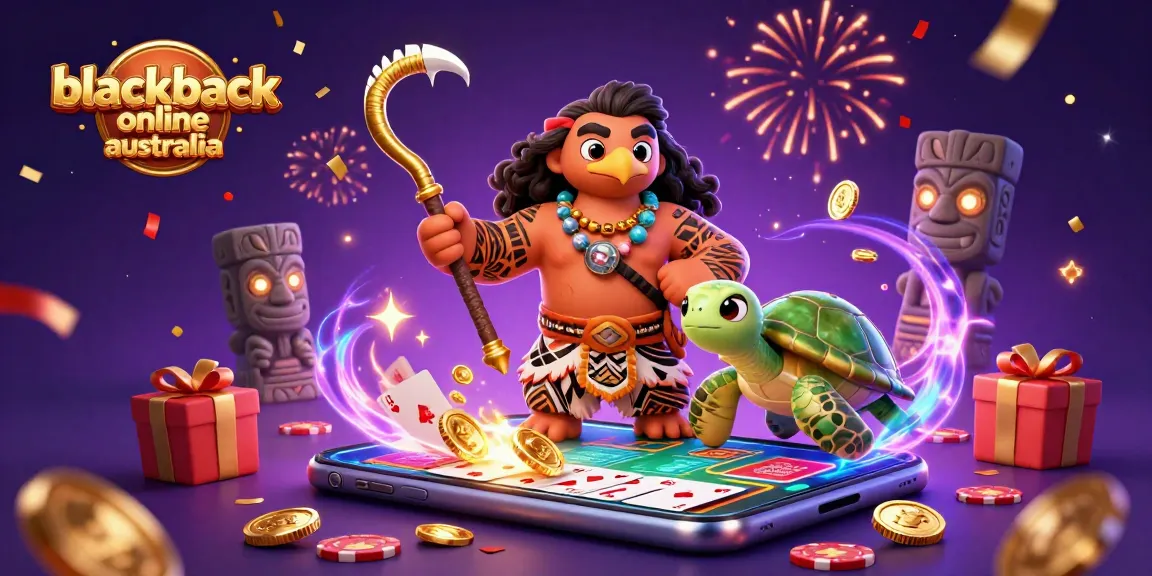 Experience thrilling blackjack online australia action with dynamic 3D characters and casino elements in a vibrant scene.